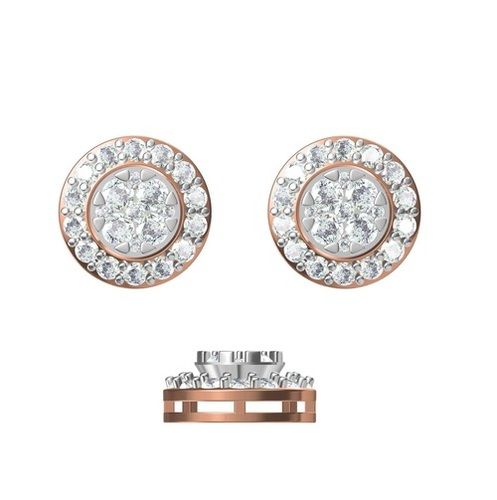 Diamond Earring HPHT TCW 1.44 14K gold 3.4 gm