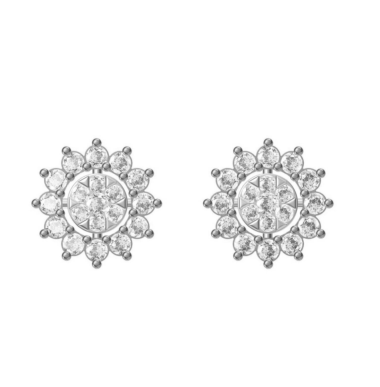 Diamond Earring CVD TCW 0.84 14K gold 2.8 gm