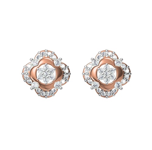 Rose gold Diamond Earring