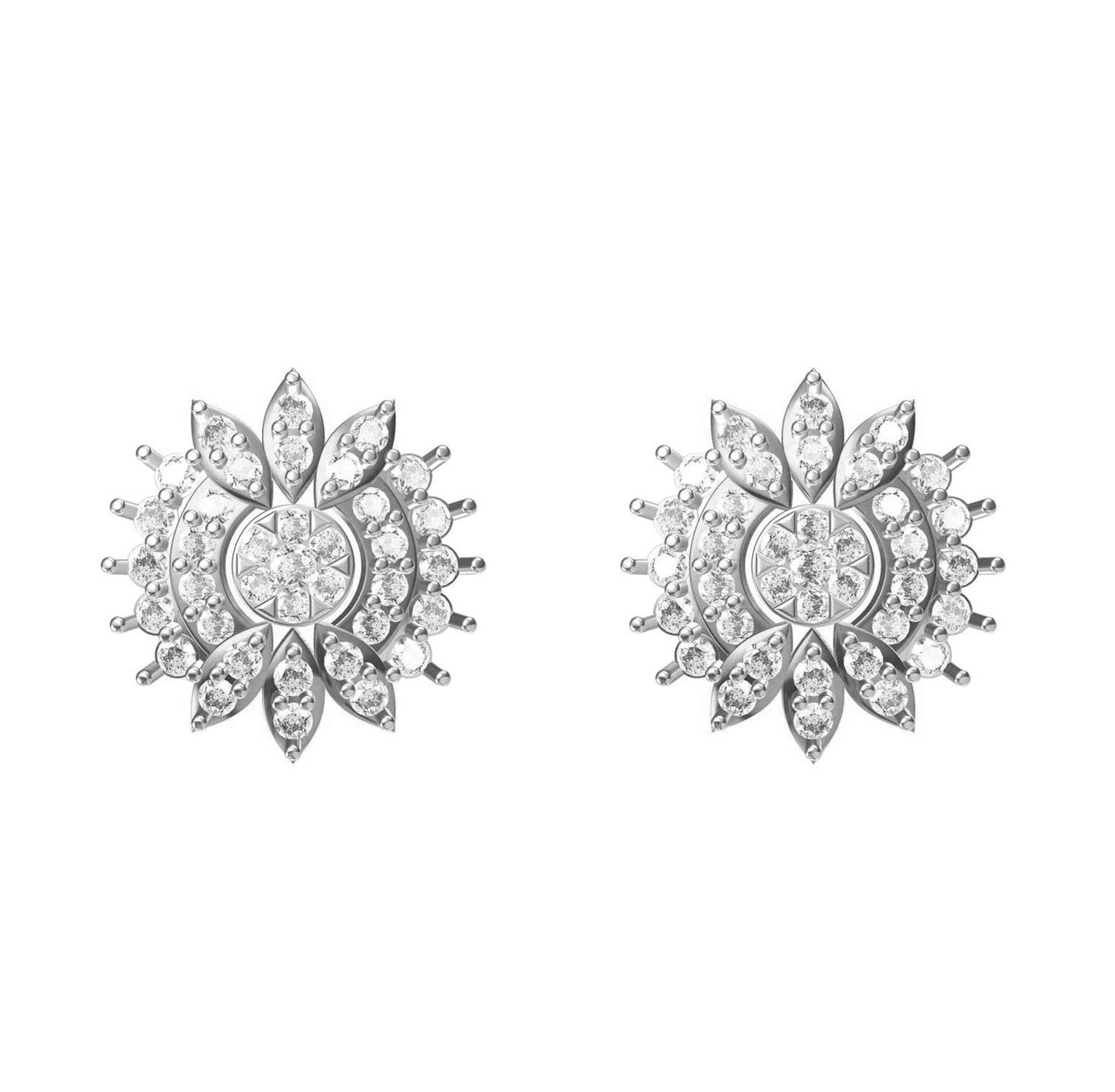 Diamond Earring  HPHT TCW 1.062 14K gold 4.2 gm