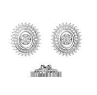 Diamond Earring HPHT TCW 0.89 18K gold 3.1 gm