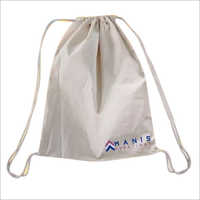 Cotton Backpack Bags - 15x20 Inches | Durable Thick Cotton, Natural Cotton And White Color, Drawstring Lock System, Perfect For Trekking And Picnics