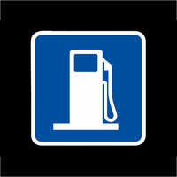 Petrol Pump Sign Board - Aluminum, 12x12 Inches, Blue | Attractive Design, Clear Visibility, Weather Resistant, Durable Material, Easy Installation