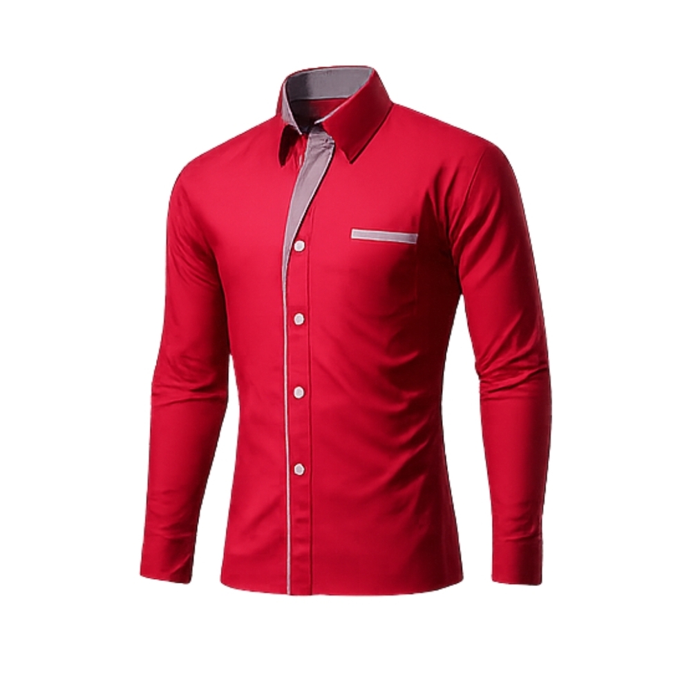 Mens Full Sleeve Shirt - Cotton Blend, Sizes S to XXL, Rich Maroon Color - Quick Dry, Wrinkle Resistant, Skin-Friendly