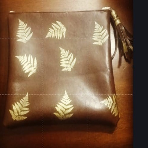 Printed Gold Leafing Hand Bag