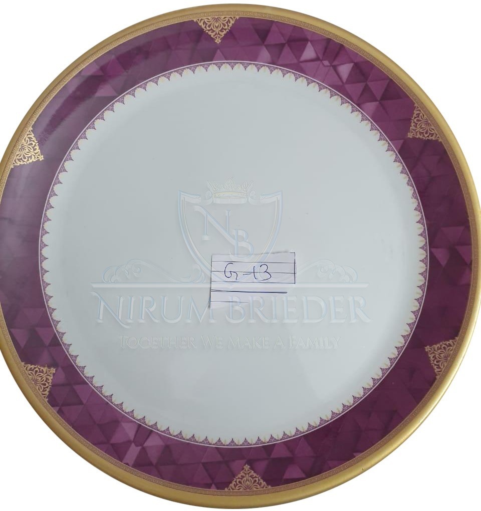 Round Gold Dinner Plate