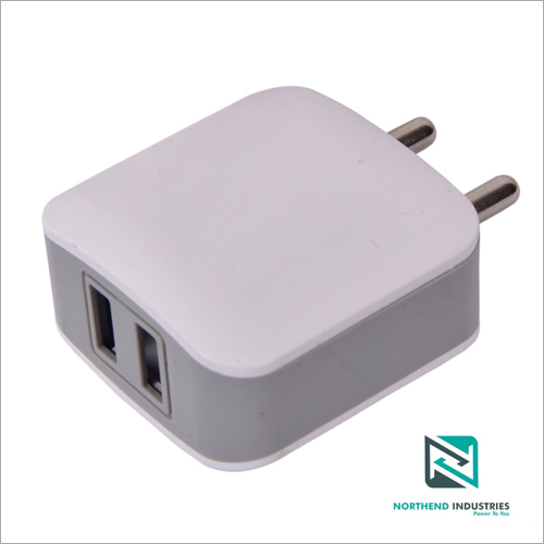 5v 2 Amp Dual USB Port White Mobile Charger