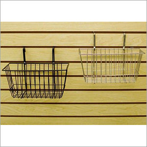 Stainless Steel Metal Slatwall Hanging Basket