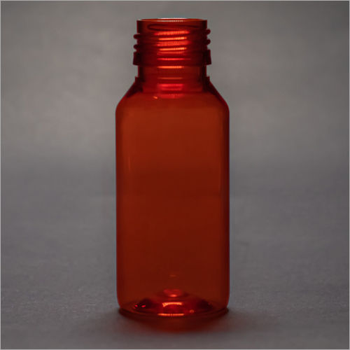 Plastic 60 Ml Red Round Pharmaceutical Bottle