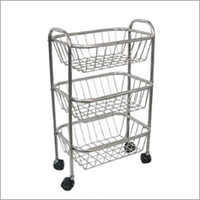 SS Fruit Trolley Basket