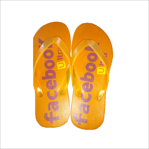 Yellow Mens Customized Hawai Slippers