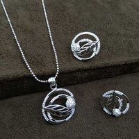 Latest Design silver Plated AD Pendant Set