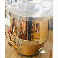Stainless Steel Top Copper Tandoor With Premium Quality Clay Pots Inside - Color: Sliver