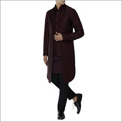 Mens Kurta Set - Cotton Long Sleeve Black | Anti-Wrinkle Breathable Quick Dry Washable