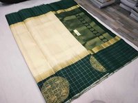 Pure Silk Skirt Border Checked Side Butta