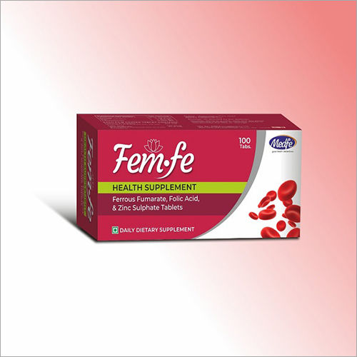 Ferrous Fumarate Folic Acid And Zinc Sulphate Tablet