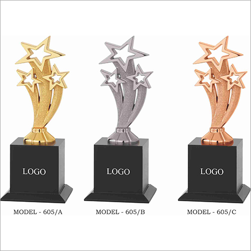 Fancy Bronze Star Metal Trophies