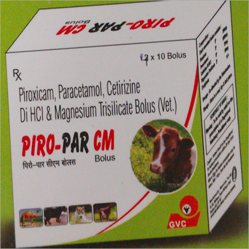 Piroxicam Paracetamol Cetrizine Di HCI and Magnesium Trisilicate Bolus