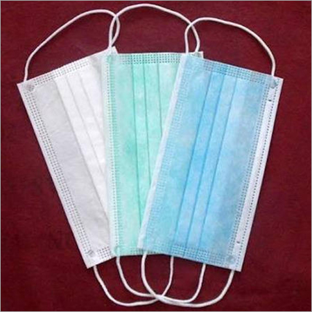 Blue And White Disposable Face Mask