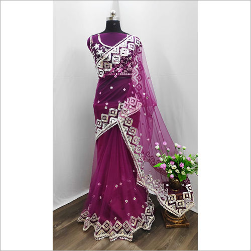 Party Wear Bollywood Replica Net Saree