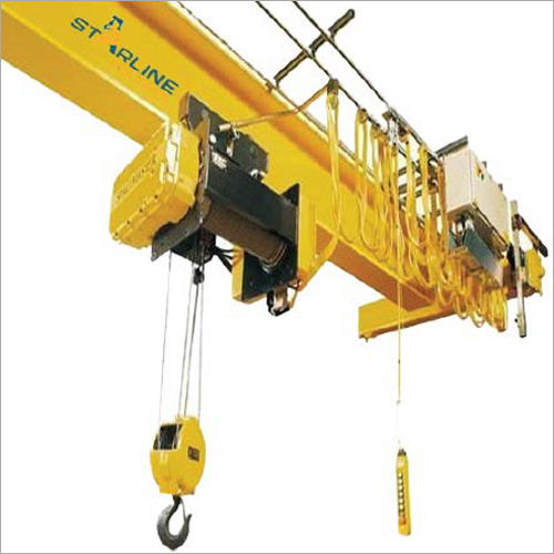 Yellow Industrial Single Girder Eot Cranes