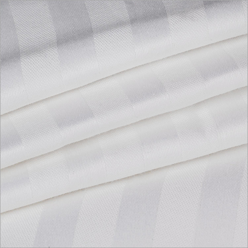 White Satin Stripe Fabric
