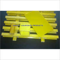 Frp Pultruded Gratings - Fiberglass Roving With Unsaturated Polyester, 3 Meter Length, 25-38 Mm Height, Available In Yellow, Grey, Red - Fire Retardant, Anti-corrosion, Non-slip, Easy Installation