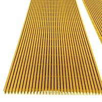 Frp Pultruded Gratings - Fiberglass Roving With Unsaturated Polyester, 3 Meter Length, 25-38 Mm Height, Available In Yellow, Grey, Red - Fire Retardant, Anti-corrosion, Non-slip, Easy Installation