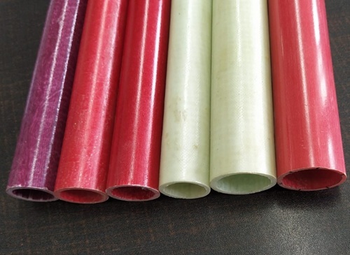 FRP Isolated Tube - Glass Fiber Roving + Resin + Additive (8 mm to 40 mm) | Yellow, Red, White, Smooth/UV Protect, 11 kV & 66 kV Insulator