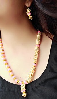 Pearl Beaded Necklace Set