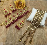 Kundan Choker Necklace With Earring and Bracelet