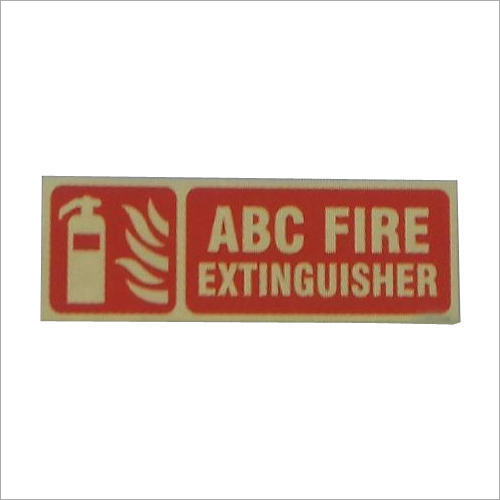 Abc Fire Extinguisher Auto Glow Sign Body Material: Steel