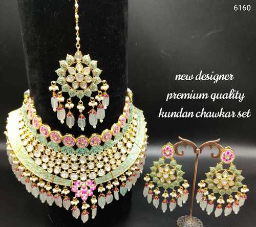 Bridal Jewellery Set with Earring and Maang Tika
