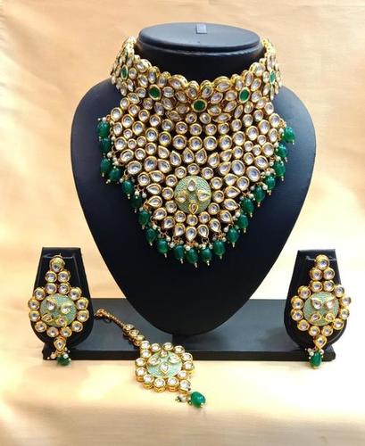Bridal Polki Necklace Full Set By NEWVENT EXPORT