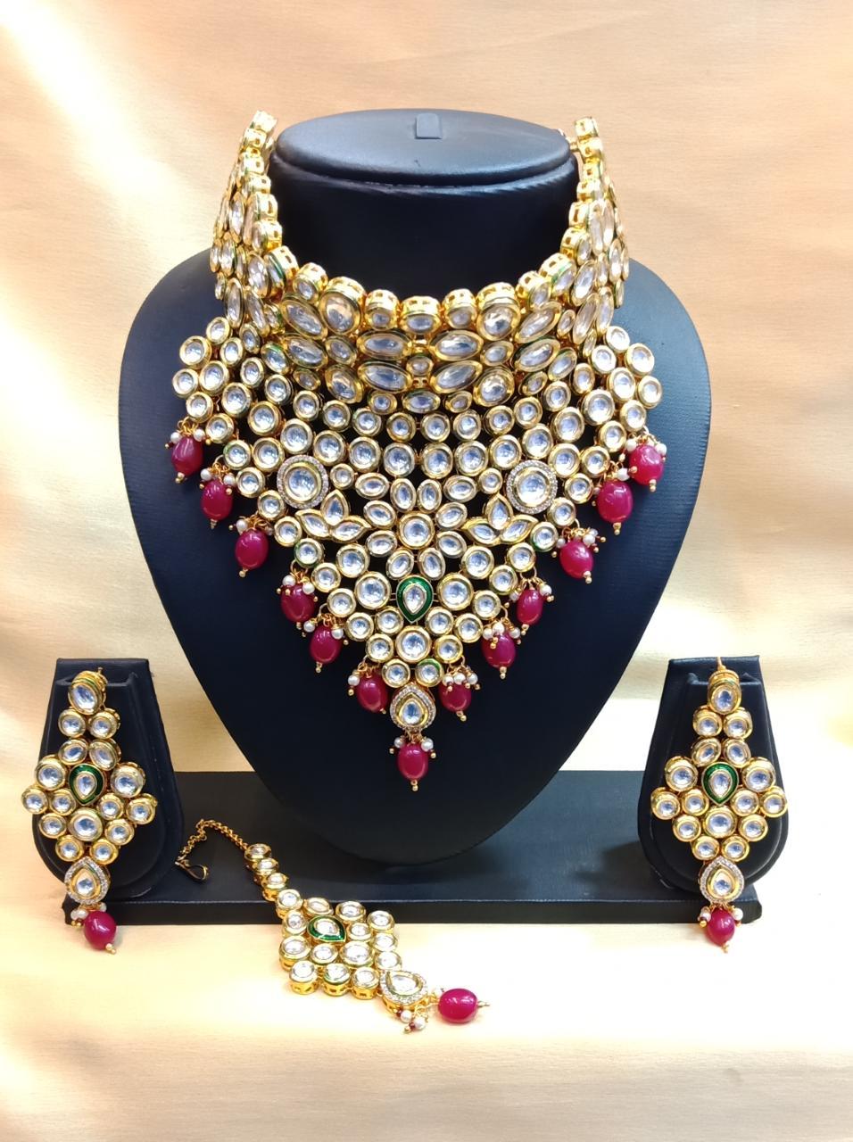 Bridal Polki Choker Necklace Set