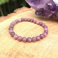 Lepidolite Agate Bracelet