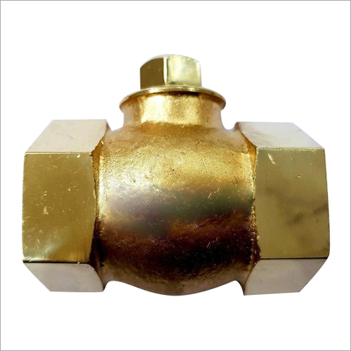 Brass Horizontal Check Valve - New, Polished Finish, Golden Color | High Pressure, Suitable for Water Media