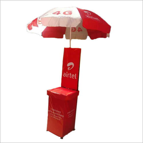 Available In Different Color Cross Wooden Table With Umbrella