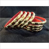 Golden Polish Glass Bangles
