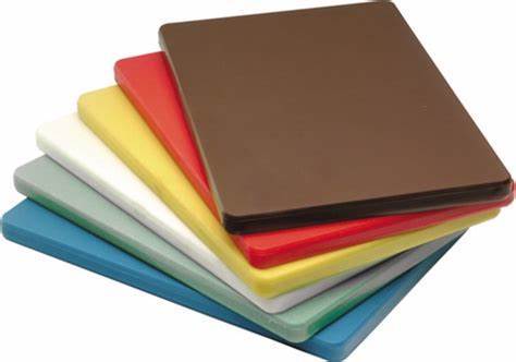Chopping Board HDPE White, Yellow, Brown, Red, Blue, Green, Purple & Grey 18 X 12 X 1