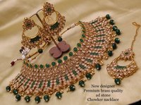 Multicolor Kundan Bridal Choker Necklace Set