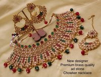 Multicolor Kundan Bridal Choker Necklace Set