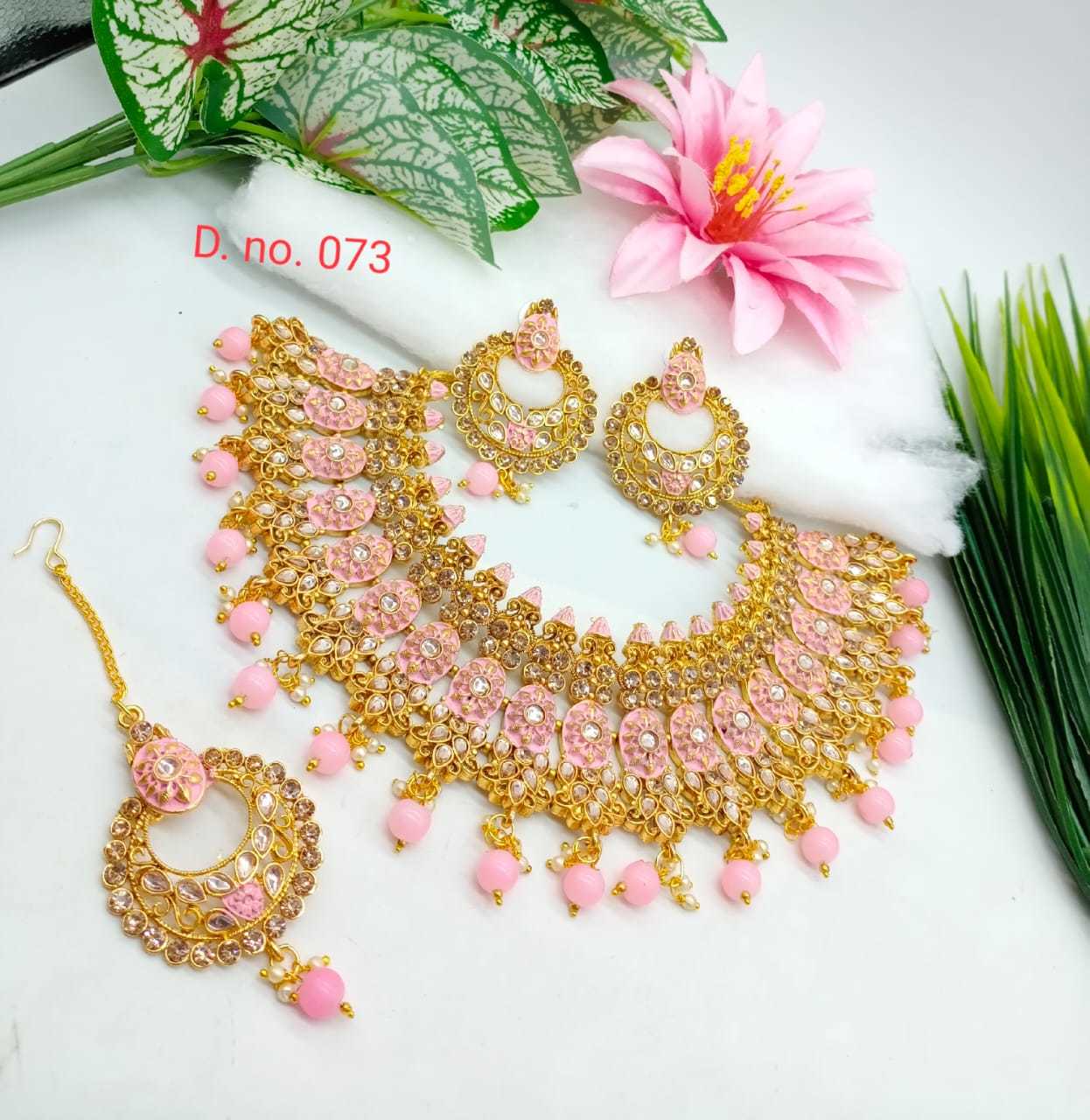 Meenakari Kundan Choker Necklace Set