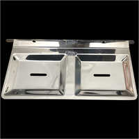 Stainless Steel Double Square Soap Dish