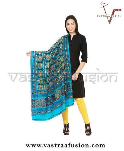 Embroidered Ladies Dupatta - 2.20 mtr Length, Multi Color Aari Work | Best Quality for Casual and Festive Occasions