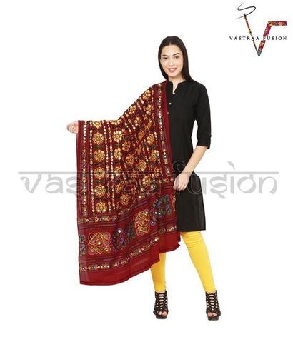 TALWAR DUPATTA - Embroidered Aari Work, 2.20 mtr Length - Multi Color, 200 Grams, Perfect for Casual and Festive Occasions
