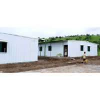 Prefabricated Labour Hutment Structure - Steel Material, 6-12 Wall Panel Thickness | Metal Sheet Roof, Customizable Sizes & Modular Design