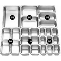 Gn Pans 0.8 Mm Nsf 2/1 X 20, 40, 65 ,100, 150, 200 Mm - Color: Steel Is Matt Polished