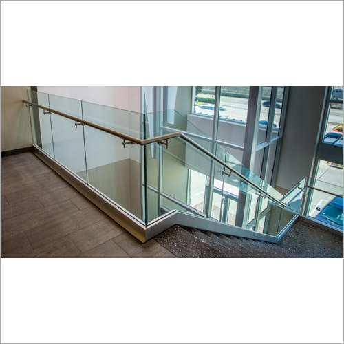 Railing Toughened Glass - Polished Glass, SS & Aluminium | Thickness: 1-33 mm, Ideal for Living Room, Commercial Spaces, Elegant Design
