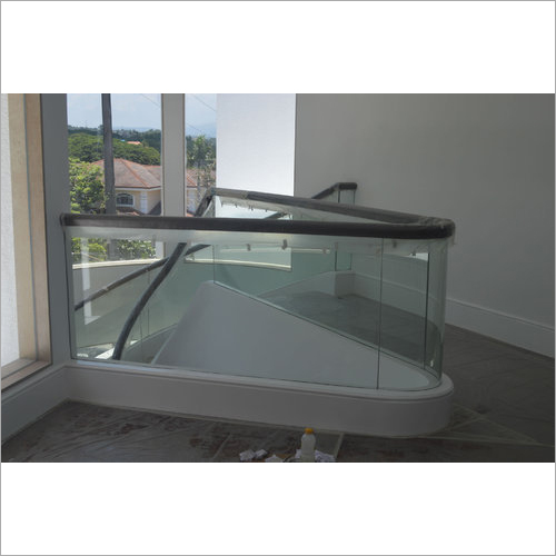 Railing Tempered Toughened Glass - Toughened Glass, 6-12mm Thickness, Polished Clear Finish | Ideal for Staircases and Corner Edges, Effortless Installation